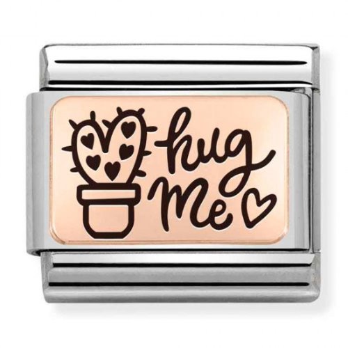 COMPOSABLE Classic PLATES steel and 9k rose gold (Hug Me) 430111/10