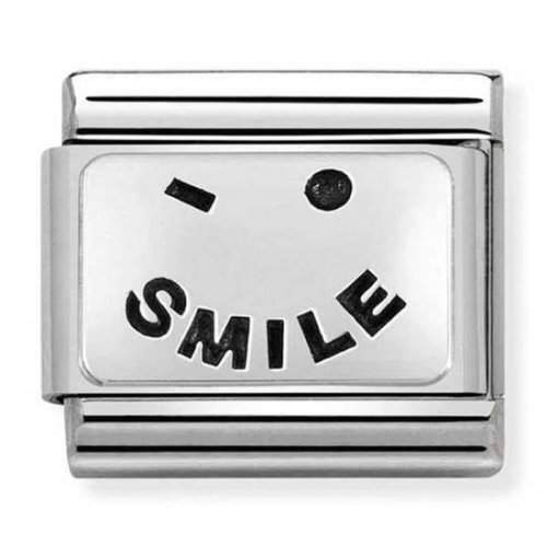 COMPOSABLE Classic PLATES OXIDIZED steel and silver 925 (Smile) 330109/57
