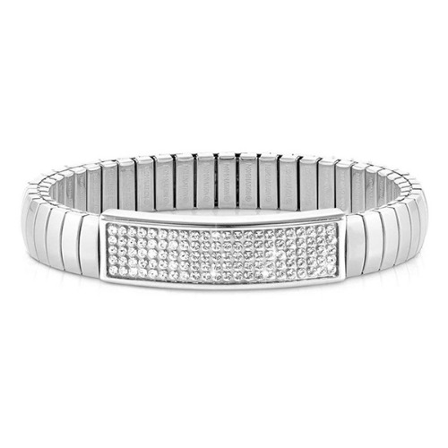 팔찌 EXTENSION(익스텐션) Glitter bracelet (M) Stainless steel with crystals (White) 043218/010