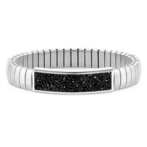 팔찌 EXTENSION(익스텐션) Glitter bracelet (M) Stainless steel with crystals (Rock Black) 043221/011