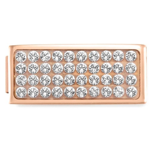 COMPOSABLE DOUBLE GLAM crystal in steel finish rose gold (WHITE CZ) 230731/01