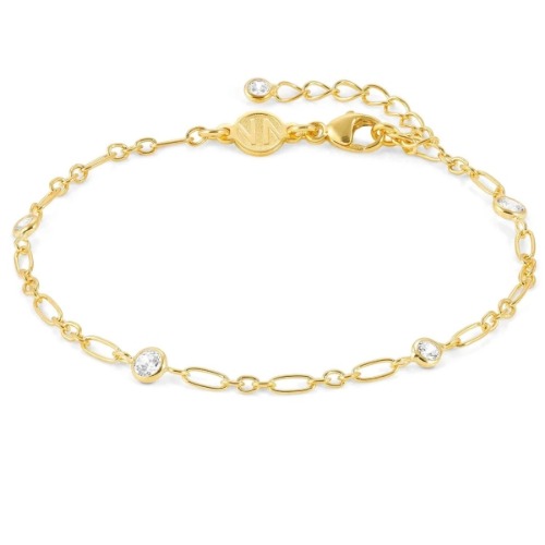 팔찌 BELLA DETAILS (벨라디테일스) bracelet 925 Silver and CZ and gold (Elongated Chain) 146685/036