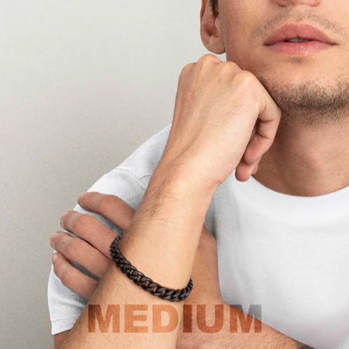 팔찌 B-YOND(비욘드) bracelet in SMALL steel with PVD Finish Black (MEDIUM) 028907/036