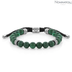 팔찌 INSTINCT MARINA(인스팅트 마리나) Bracelet in stainless steel BIG STONES (Malachite Green) 027917/045