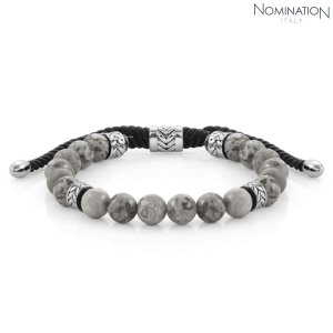 팔찌 INSTINCT MARINA(인스팅트 마리나) Bracelet in stainless steel BIG STONES (Grey Jade) 027917/047