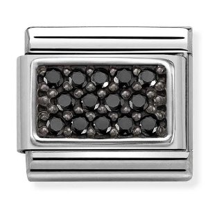COMPOSABLE Classic PAVE steel silver 925 and CZ (Black CZ) 330324/10