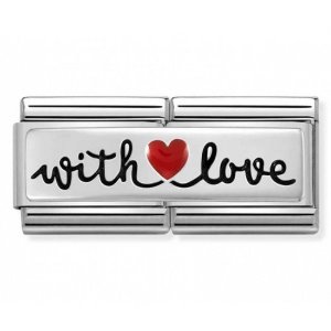 COMPOSABLE Classic DOUBLE link SYMBOL enamel sterling silver (With HEART Love) 330721/09