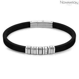 팔찌 City(시티) bracelet in steel silicon and WHITE CZ (Steel) 028804/001