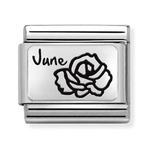 COMPOSABLE Classic PLATES MONTES IN FLOWER steel and silver 925 (June) 330112/18