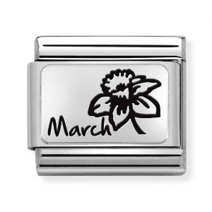 COMPOSABLE Classic PLATES MONTES IN FLOWER steel and silver 925 (March) 330112/15