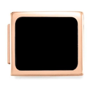COMPOSABLE GLAM SYMBOLS in steel and stones fnish rose gold (BLACK SQUARE) 230502/05