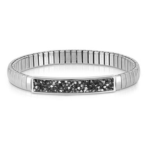 팔찌 EXTENSION(익스텐션) Glitter bracelet (S) Stainless steel with crystals (Rock Grey) 043220/018