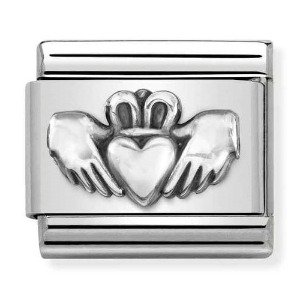 COMPOSABLE Classic OXIDIZED SYMBOLS in st.steel and sterling silver (Claddagh) 330101/53