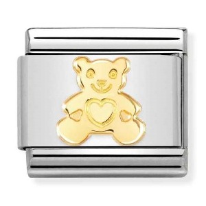 COMPOSABLE Classic MADAME MONSIEUR link with symbols in 18K gold (Teddy Bear) 030162/71