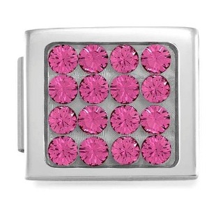 COMPOSABLE GLAM in steel and crystal (PINK CZ) 230601/06