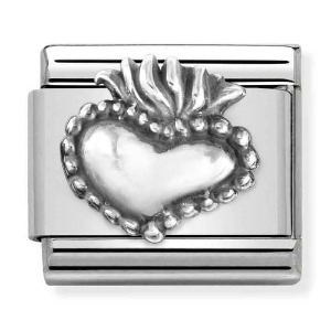 COMPOSABLE Classic OXIDIZED SYMBOLS in st.steel and sterling silver (Sacred Heart) 330101/51