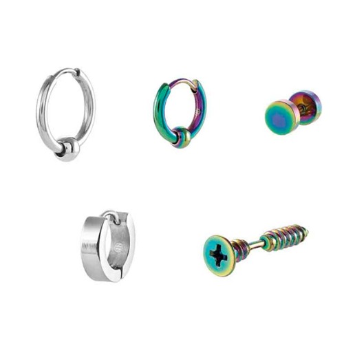 귀걸이 B-YOND(비욘드) earrings in steel Steel Kit of 5 028923/001