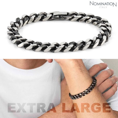 팔찌 B-YOND(비욘드) bracelet in steel and SMALL cz with PVD Finish Vintage Black (EXTRA LARGE) 028911/038