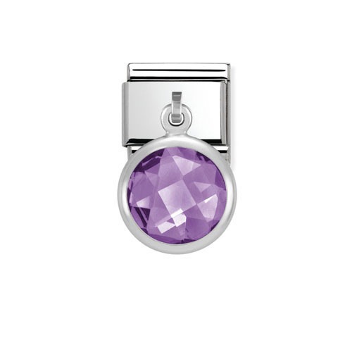 COMPOSABLE Classic CHARMS stainless steel silver 925 and stones (PURPLE) 031713/001