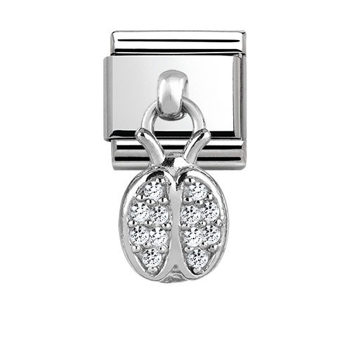 COMPOSABLE Classic CHARMS in stainless steel silver 925 and cubic zirconia (LADYBUG) 331800/14