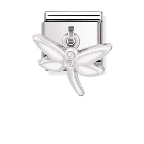 COMPOSABLE Classic CHARMS in stainless steel, Enamel and sterling silver with CZ (DRAGONFLY) 031712/05