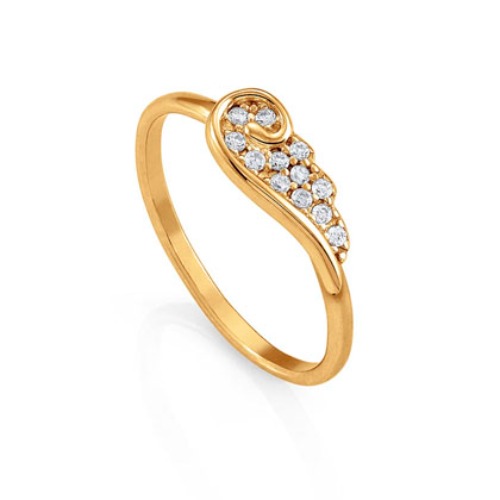 반지 ANGEL(엔젤) 925 Silver ring with cubic zirconia (YELLOW GOLD) (Size 12) 145335/012/022