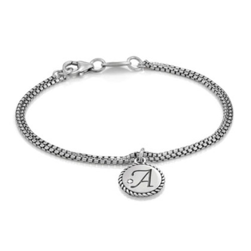팔찌 LETTERS(레터) bracelet in 925 sterling silver and cubic zirconia (A) 144110/001