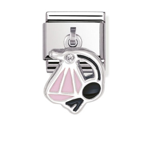 COMPOSABLE Classic CHARMS in stainless steel, Enamel and sterling silver with CZ (PERFUME) 031712/03