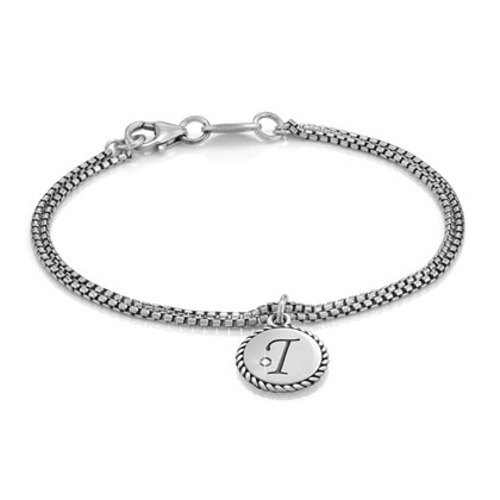 팔찌 LETTERS(레터) bracelet in 925 sterling silver and cubic zirconia (I) 144110/009