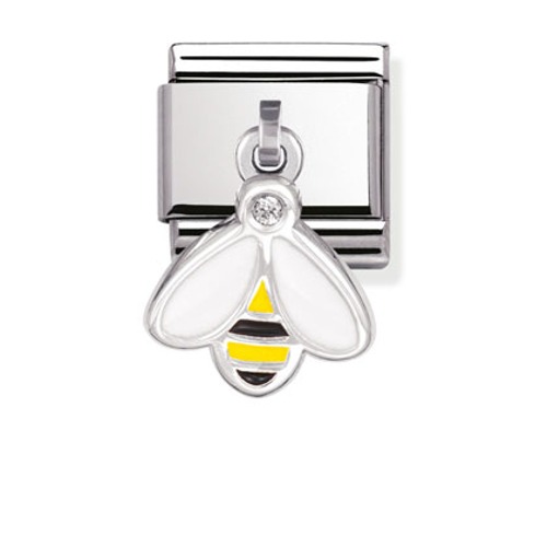 COMPOSABLE Classic CHARMS in stainless steel, Enamel and sterling silver with CZ (BEE) 031712/06