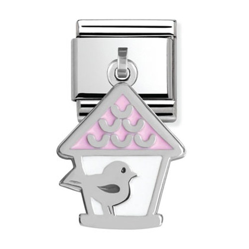 COMPOSABLE Classic CHARMS in stainless steel and sterling silver with enamel (BIRDHOUSE) 031700/29