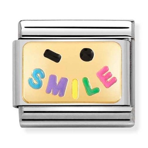 COMPOSABLE Classic PLATES steel enamel and 18k gold (SMILE) 030284/56