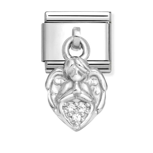 COMPOSABLE Classic CHARMS in stainless steel silver 925 and cubic zirconia (Angel CZ) 331800/33