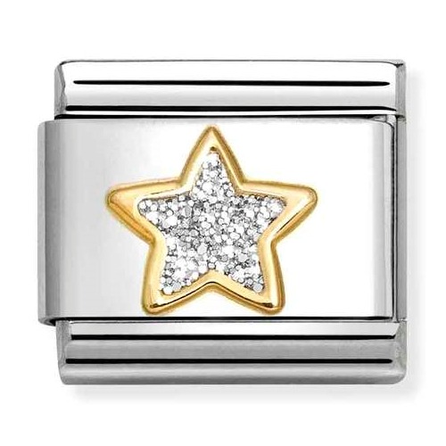 COMPOSABLE Classic GLITTER in stainless steel with enamel and 18k gold (Star) 030220/19