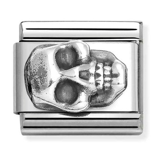 COMPOSABLE Classic OXIDIZED SYMBOLS in st.steel and sterling silver (Skull) 330101/65