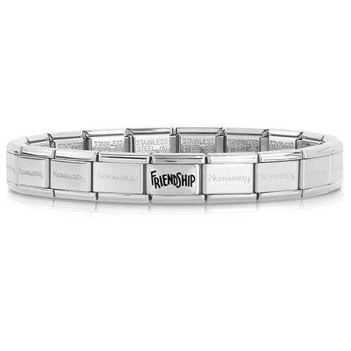 [조합] 컴포저블팔찌 Bracelet In Stainless Steel With Frindship (베이스+330102/40)