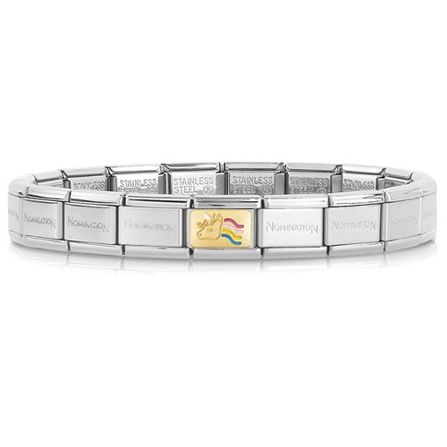 [조합] 컴포저블팔찌 Bracelet In Stainless Steel With Unicorn (베이스+030284/28)