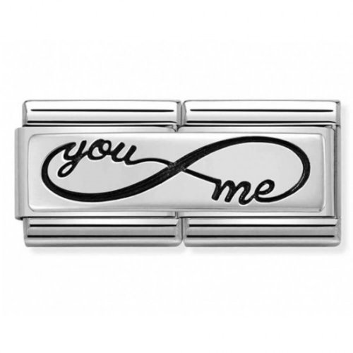 COMPOSABLE Classic DOUBLE link ENGRAVED sterling silver (You INFINITE Me) 330710/43