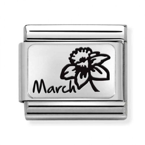 COMPOSABLE Classic PLATES MONTES IN FLOWER steel and silver 925 (March) 330112/15