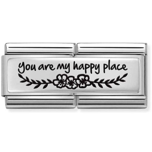 COMPOSABLE Classic DOUBLE link ENGRAVED sterling silver (YOU ARE MY HAPPY PLACE) 330711/06