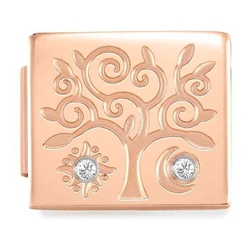 COMPOSABLE GLAM SYMBOLS in steel and CZ finish rose gold (TREE) 230307/01