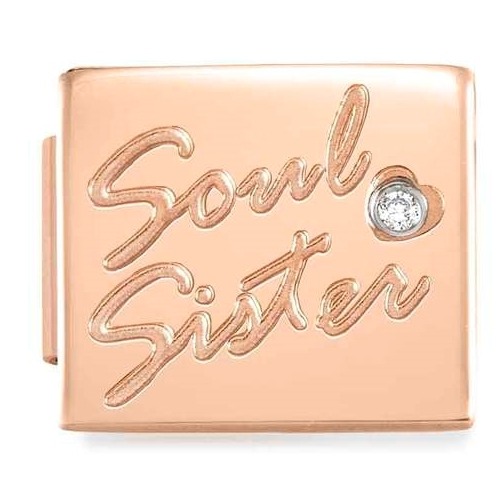 COMPOSABLE GLAM SYMBOLS in steel and CZ finish rose gold (SOUL SISTER) 230307/04
