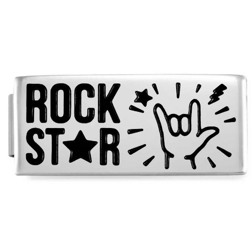 COMPOSABLE DOUBLE GLAM symbols in steel and enamel (ROCK STAR) 230701/02