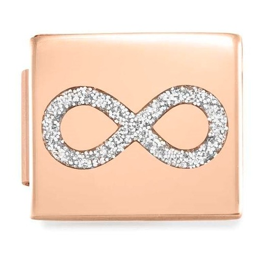 COMPOSABLE GLAM SYMBOLS in steel and enamel finish rose gold (INFINITY) 230203/05
