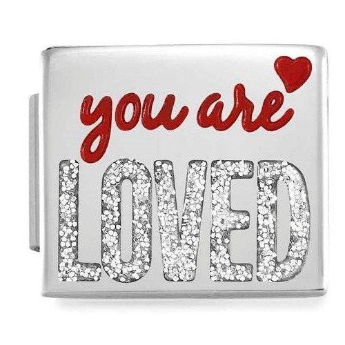 COMPOSABLE GLAM SYMBOLS in steel and enamel (YOU ARE LOVED) 230202/03