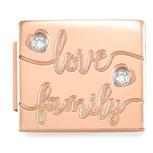 COMPOSABLE GLAM SYMBOLS in steel and CZ finish rose gold (LOVE FAMILY) 230307/02