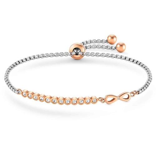 팔찌 MILLELUCI(밀레루치) bracelet in steel and rose gold (Infinity) 028009/024