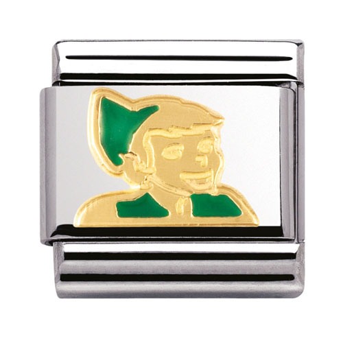 COMPOSABLE Classic FANTASIA in stainless steel with 18k gold and enamel (PETER PAN) 030272/18