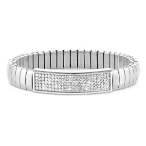 팔찌 EXTENSION(익스텐션) Glitter bracelet (M) Stainless steel with crystals (White) 043218/010