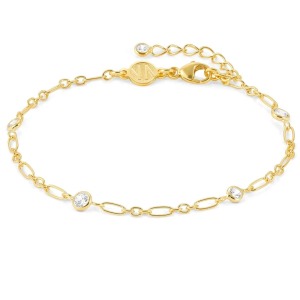 팔찌 BELLA DETAILS (벨라디테일스) bracelet 925 Silver and CZ and gold (Elongated Chain) 146685/036